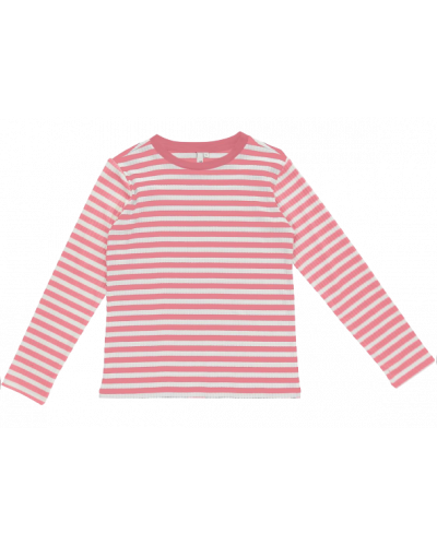 Elly Rib Bluse NOOS Strawberry Pink / White Stripes