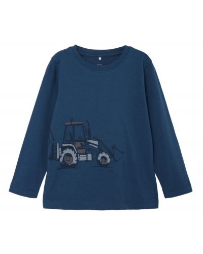 Theon Langærmet Bluse Med Traktor Print Titan